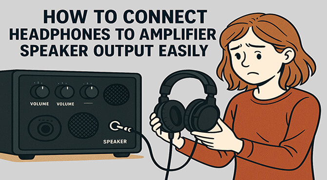 Connect Headphones to Amplifier Speaker Output Easily