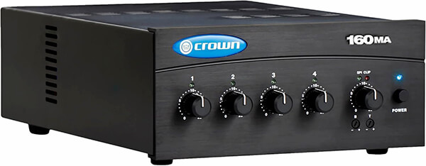 Crown 160MA 4 Input 4 Channel 60 Watt Mixer Amplifier Paging Background Music