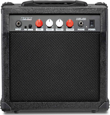 LyxPro Electric Guitar Amp 20 Watt Amplifier Speaker Aux Gain Bass Treble LyxPro Electric Guitar Amp 20 Watt Amplifier Speaker Aux Gain Bass Treble