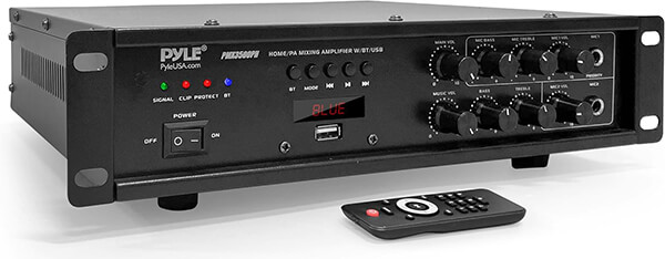 Pyle Bluetooth PA Mixing 500W Home Audio Stereo Power Amplifier USB mic 70V 100V Output